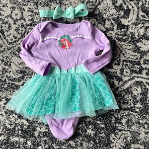 Disney Baby Little Mermaid onesie and bow